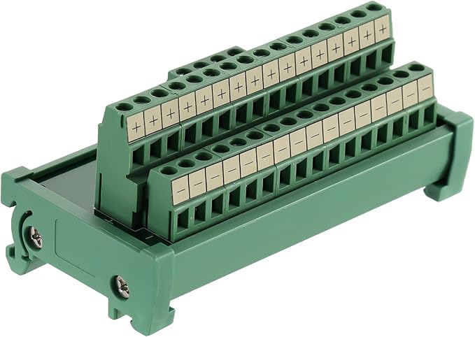 ANMBEST 2 in 16 Out Terminal Blocks Module, 25A DIN Rail and Panel Mounting by ANMBEST