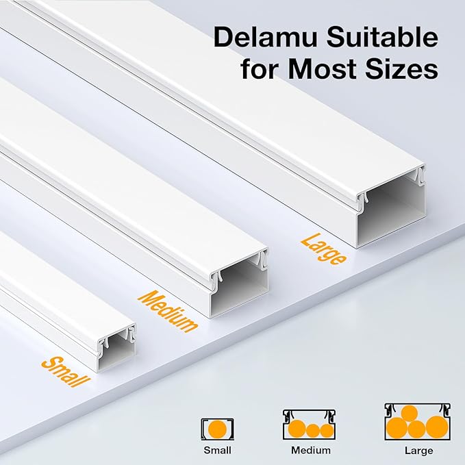 Delamu Cord Hider Wall, 63in Cord Covers - Image 9