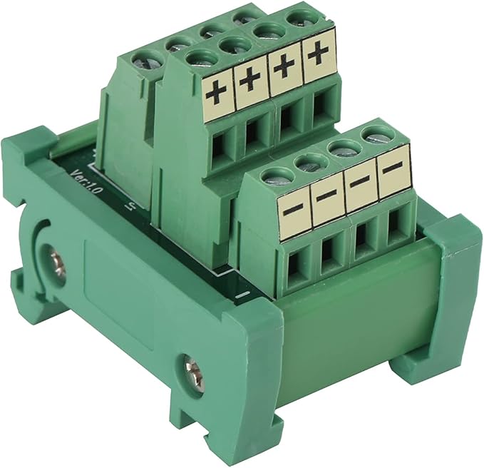 ANMBEST 2 in 4 Out Terminal Blocks Module, DIN Rail and Panel Mounting Power by ANMBEST