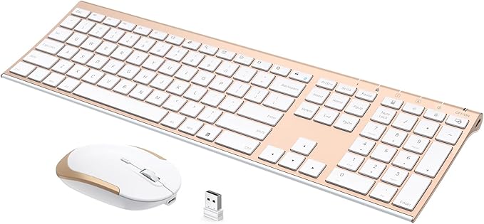 Wireless Keyboard and Mouse, Vssoplor Rechargeable Quiet Full-Size Keyboard and by VssoPlorWirelesskeyboardMouse
