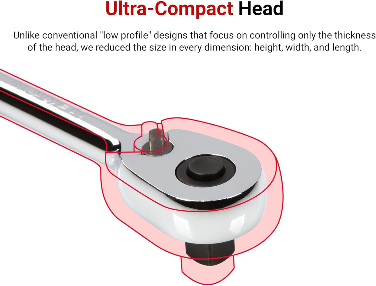 TEKTON 3/8 Inch Drive x 8 Inch Ratchet | SRH11108