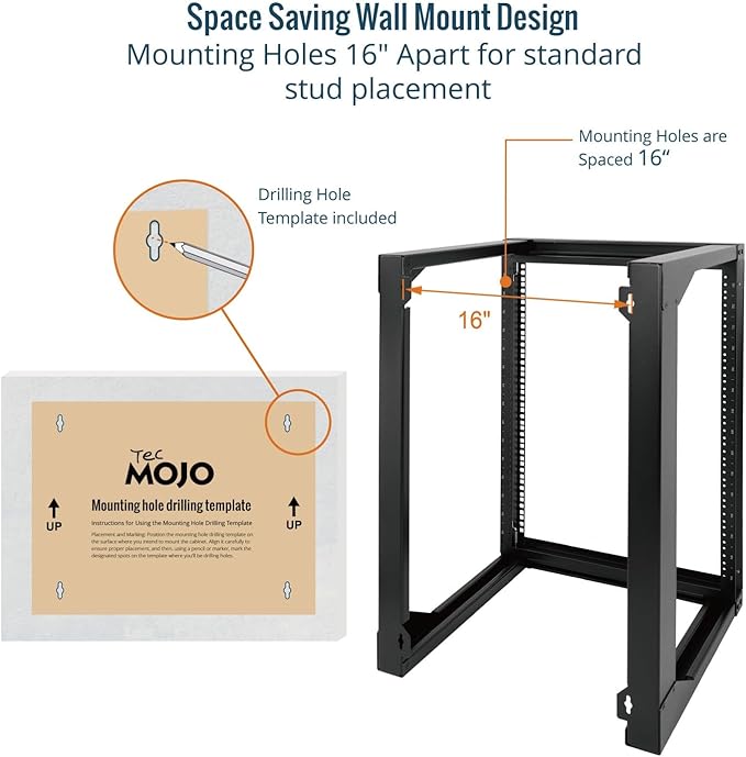 Tecmojo 15U Server Rack with Swing Gate, 15U Rack - Image 4