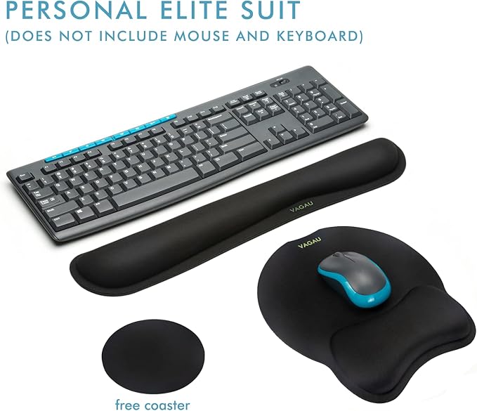 VAGAU Premium Keyboard Wrist Rest and Mouse Pad Wrist Support, Ergonomic Memory - Image 6
