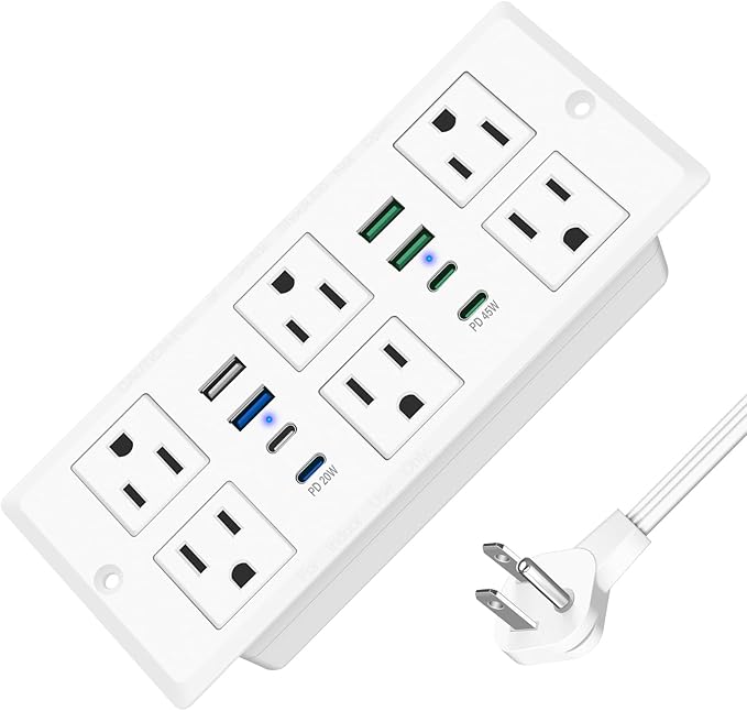 VILONG 14 in 1 Recessed Power Strip by VILONG