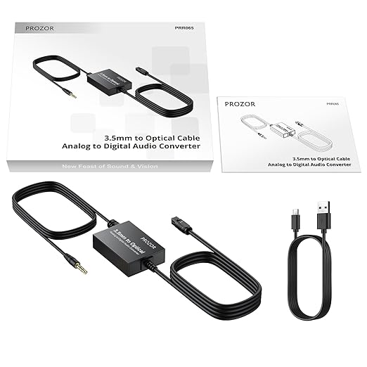 PROZOR 3.5mm to SPDIF Converter Analog to Digital Audio Cable ADC Adapter - Image 8