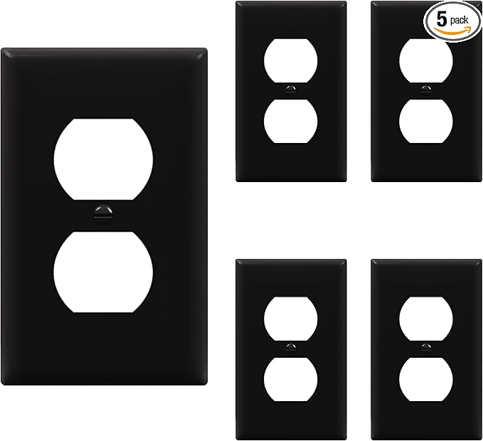 ENERLITES Duplex Receptacle Outlet Wall Plate, Size 1-Gang 4.50" x 2.76" by Enerlites