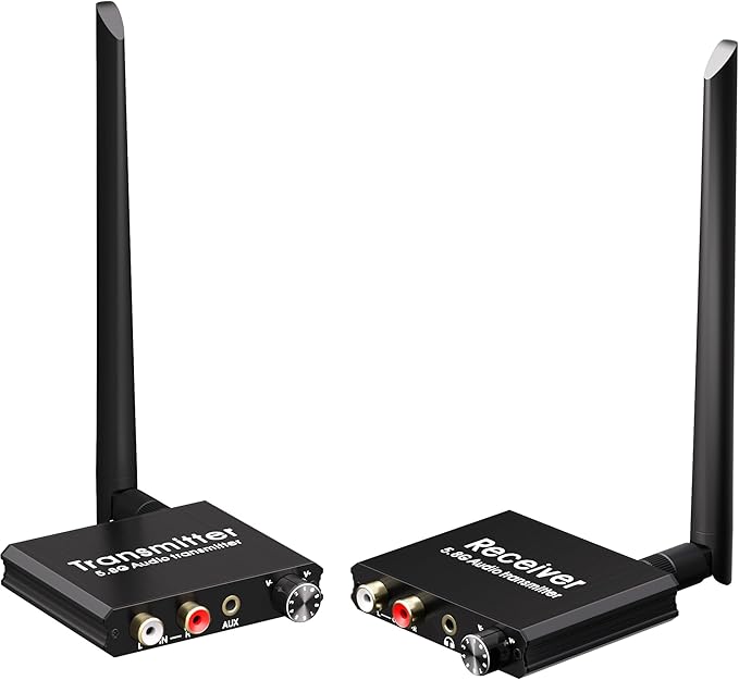 YEUGICEO 5.8GHz Wireless RCA AUX Audio Transmitter Receiver by Unknown