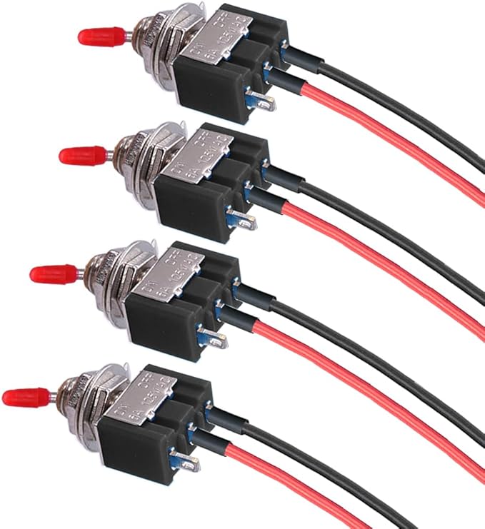 VONVOFF Toggle Switch, 3v/5v/12v/24v/72v/110v/220v/240v/Mini Toggle Switch by Bosssaysthecustomerisalwaysright