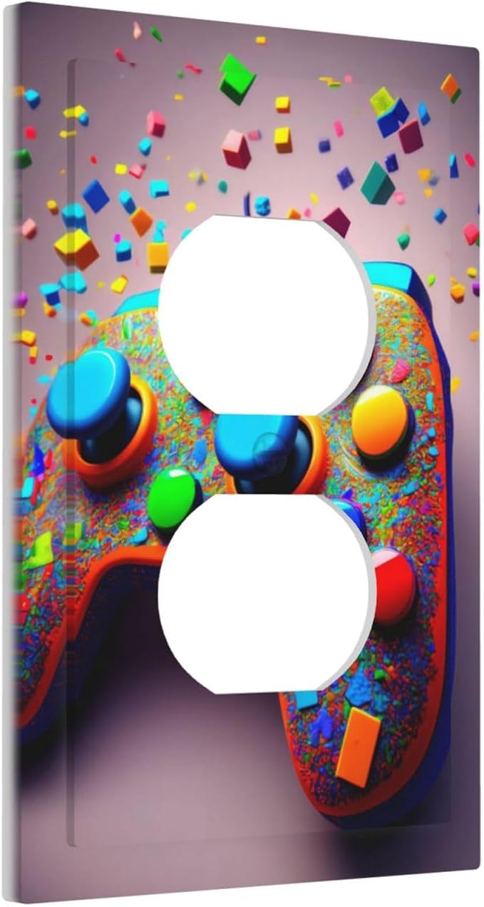 Bvtewkhz Videos Game Controller Duplex Outlet Decorative Light Switch Covers - Image 2