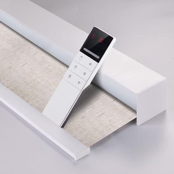 ZSHINE Motorized Blackout Window Blinds Customize Width Remote Control Wireless by ZSHINEHome
