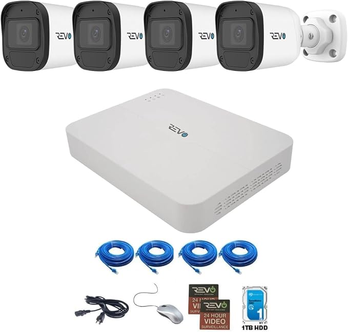 Ultra Blue Series 4CH 4K POE H.265 NVR, 1TB & 4X 2K Indoor/Outdoor IR Cameras - Image 2