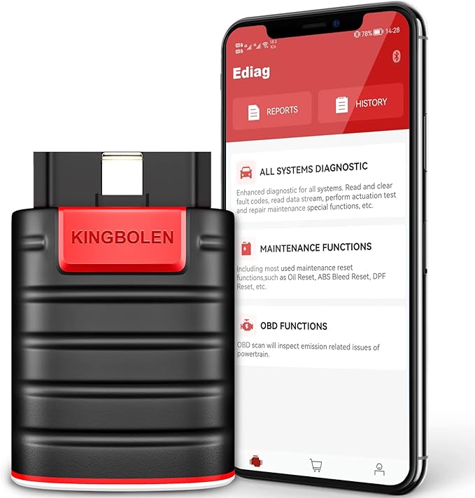 KINGBOLEN Ediag OBD2 Scanner Bluetooth, Bidirectional Scanner All System by KINGBOLEN