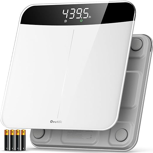 Ovutek Scale for Body Weight, Highly Accurate 450lb Digital Bathroom Scales for by Ovutek