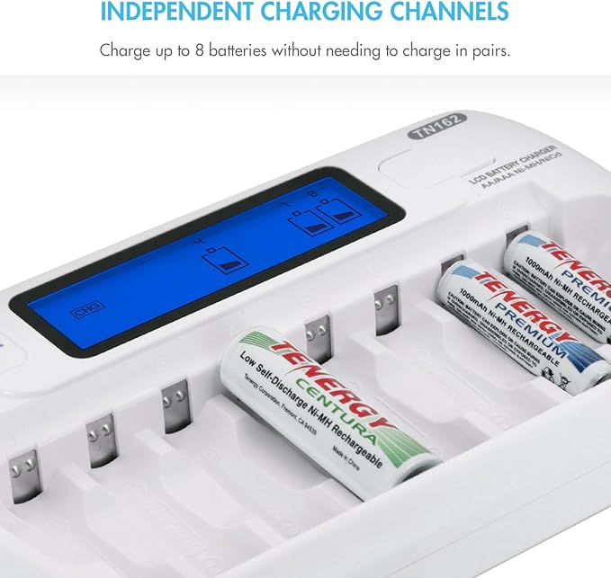 Tenergy TN162 8-Bay Smart LCD Battery Charger - Image 5