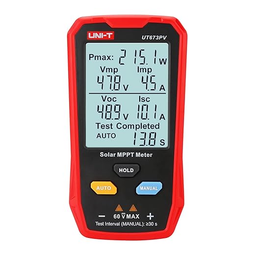 UNI-T UT673PV Solar Panel Tester, Solar MPPT Meter, 800W Photovoltaic Module - Image 9