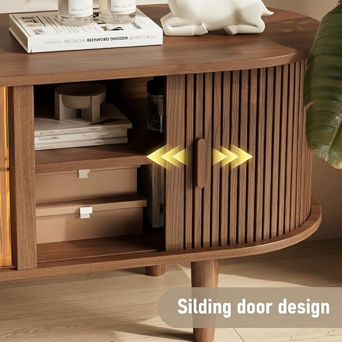 70" Fluted TV Stand with LED Lights - Image 5
