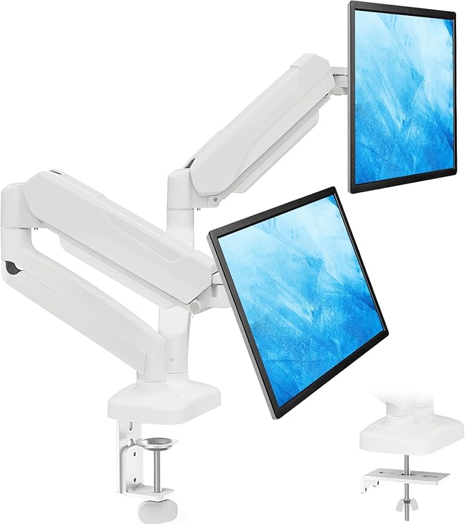 MOUNTUP Dual Monitor Stand for Desk, Monitor Arms for 2 Monitors Max 32 Inches by MOUNTUP