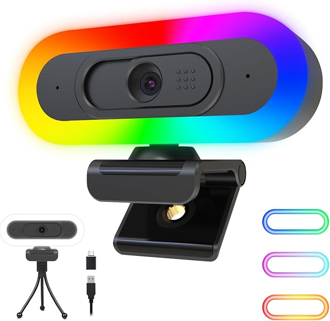 ToLuLu Streaming Webcam 2K 50FPS Web Cam, LED RGB Webcam by ToLuLu