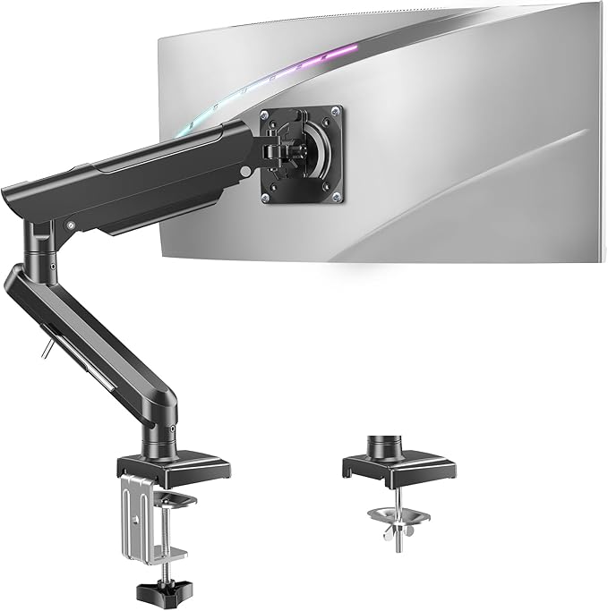 Single Monitor Mount for 32 27 24 22 inch Screen, Monitor Arm Holds 4.4-22 lbs by MOUNTUP