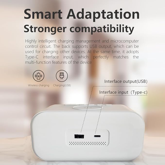 AYI 4in1 Smart Wireless Charging Alarm Clock - Image 8