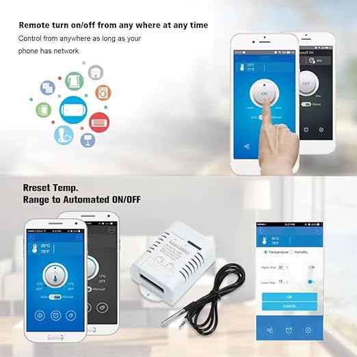 Yitouniu EWeLink Wireless Remote TH16 Switch WiFi Smart 16A Temperature - Image 4