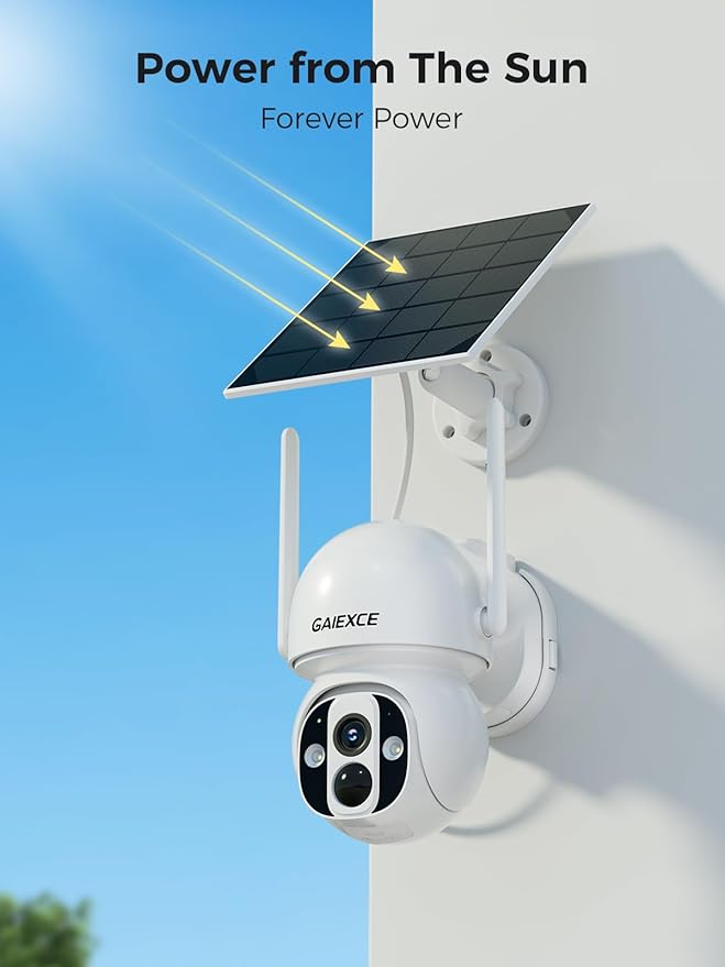Solar Security Camera Outdoor Wireless WiFi Pro, 4MP Color Night Vision - Image 4