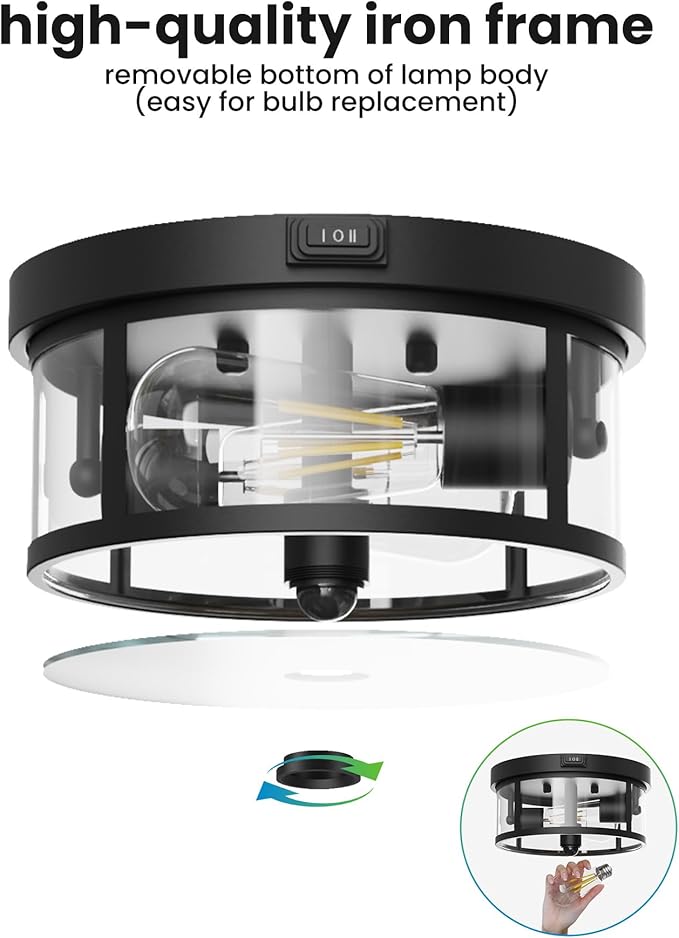 Craftersmark Outdoor Flush Mount Ceiling Light - Image 5