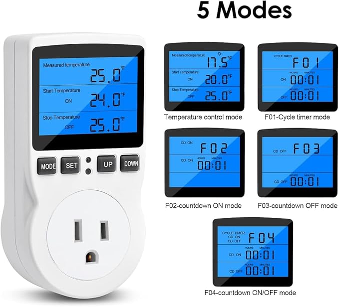 Diymore Digital Thermostat Temperature Controller Electric Digital RV - Image 6
