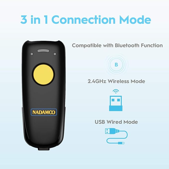 NADAMOO 2D Wireless Barcode Scanner Compatible - Image 2