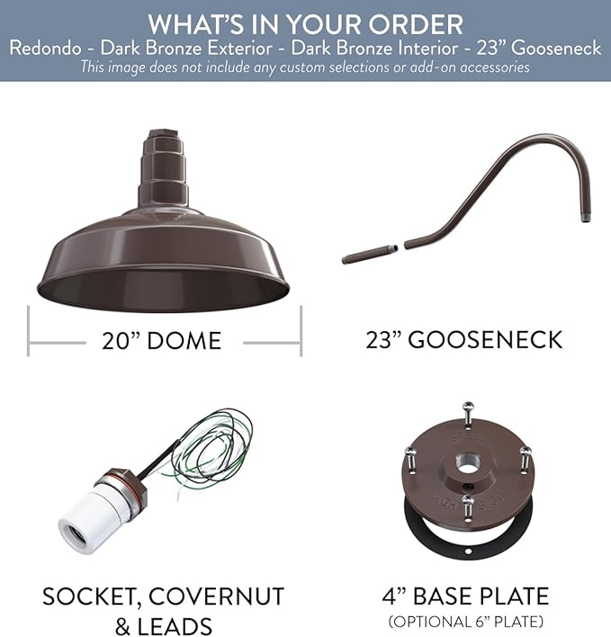 Steel Lighting Co. Large Outdoor Barn Light | Gooseneck Light Fixture | Made in - Image 8