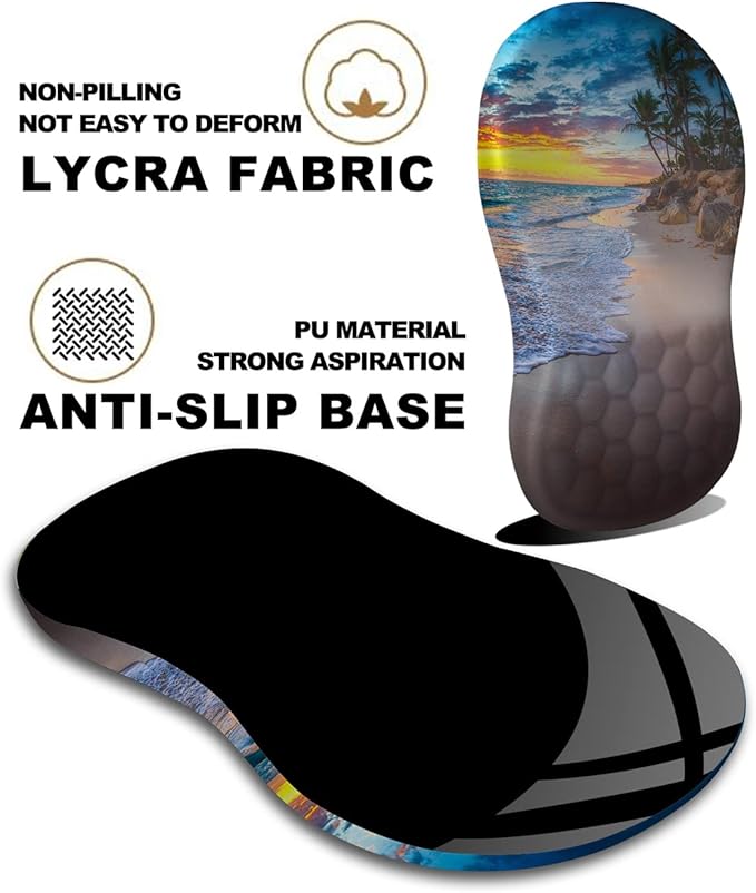 KUOSGM Mouse Pad Wrist Support, Ergonomic Mouse Pad - Image 6