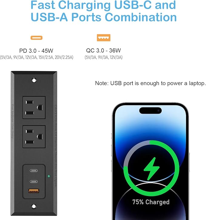 CCCEI Recessed Power Strip - Image 2