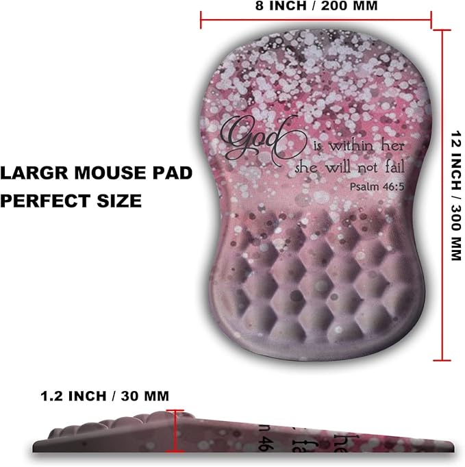 KUOSGM Mouse Pad Wrist Support, Ergonomic Mouse Pad - Image 4