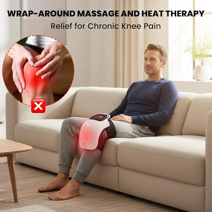 ROVIA 2026 New Portable Comfort Electric Knee Massager, 3-in-1 Rechargeable - Image 3