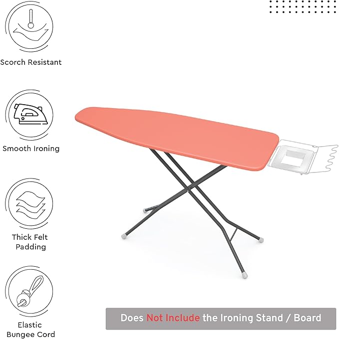 Encasa XO Ironing Board Cover and Pad 42"x14" - 4mm Felt Medium Iron Board - Image 2