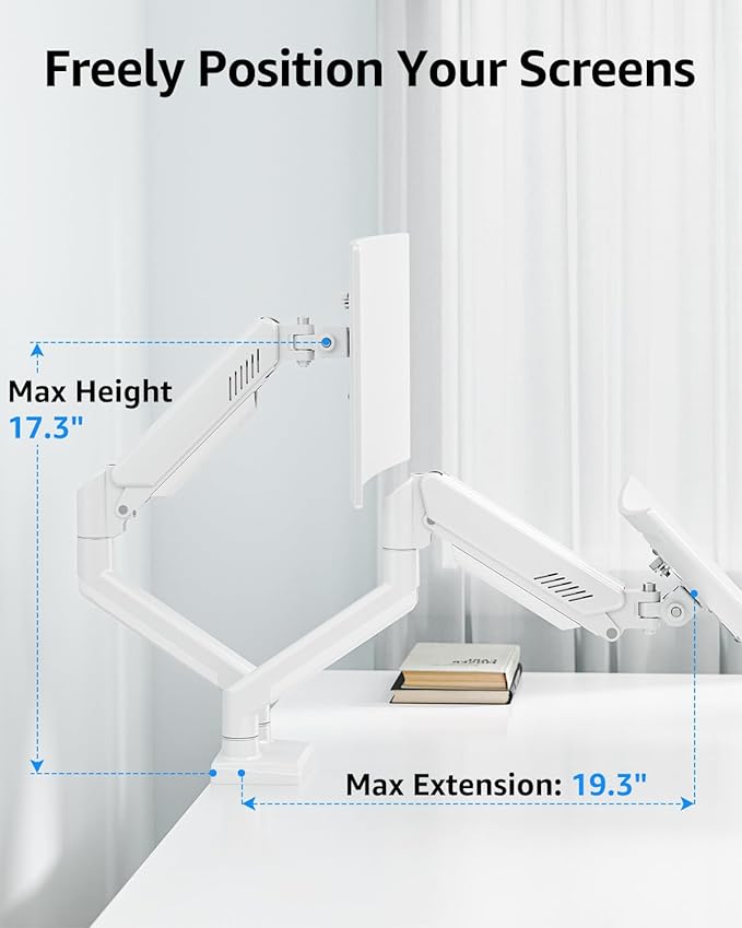 Dual Monitor Stand fits up to 32 inch, 4.4-22 lbs Computer Screens, Dual - Image 5