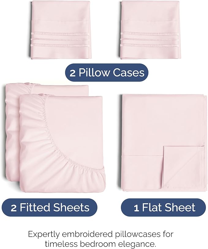 Split King Size 5 Piece Sheet Set - Image 2