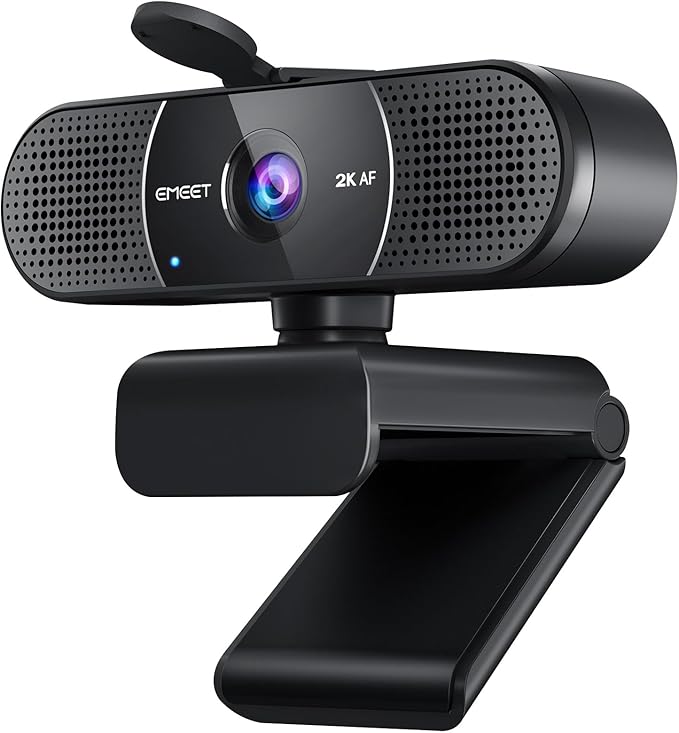 EMEET C960 2K Webcam with Microphone, 2K QHD, 2 Noise-Reduction Mics, TOF by EMEET