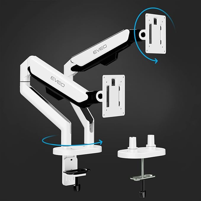 EVEO Premium Dual Monitor Mount 14"-35” Dual Monitor Arm VESA Bracket - Image 3