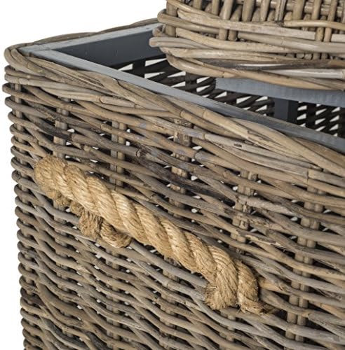 safavieh salim trunk rattan storage cabinet, 18.7" coastal showing dimensions