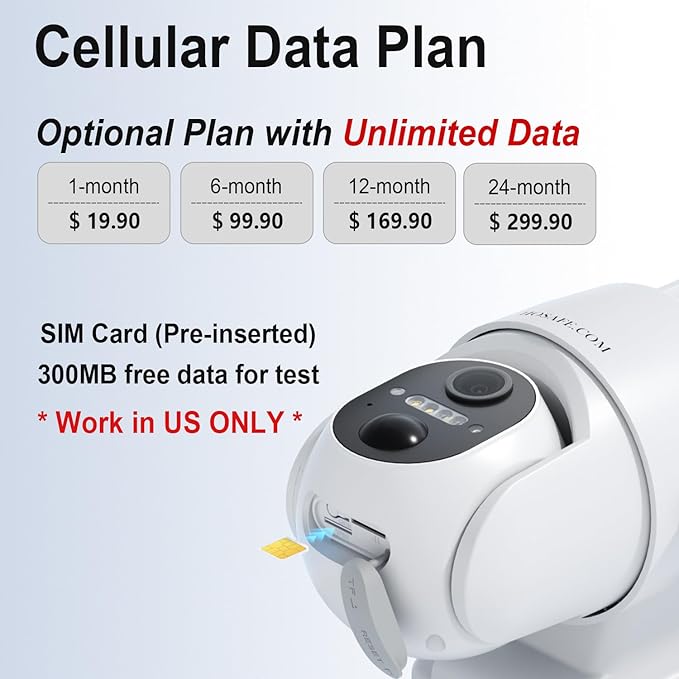HOSAFE.COM No WiFi Security Cameras Wireless Outdoor, 4G LTE Cellular Security - Image 3
