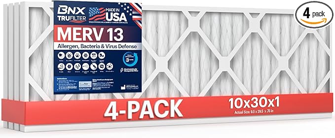 BNX TruFilter 10x30x1 Air Filter MERV 13 by BNX