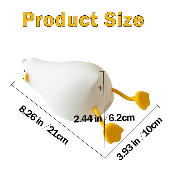 LEDHOLYT Night Light for Kids, Cute Silicone Nursery Duck Lamp for Baby and - Image 7