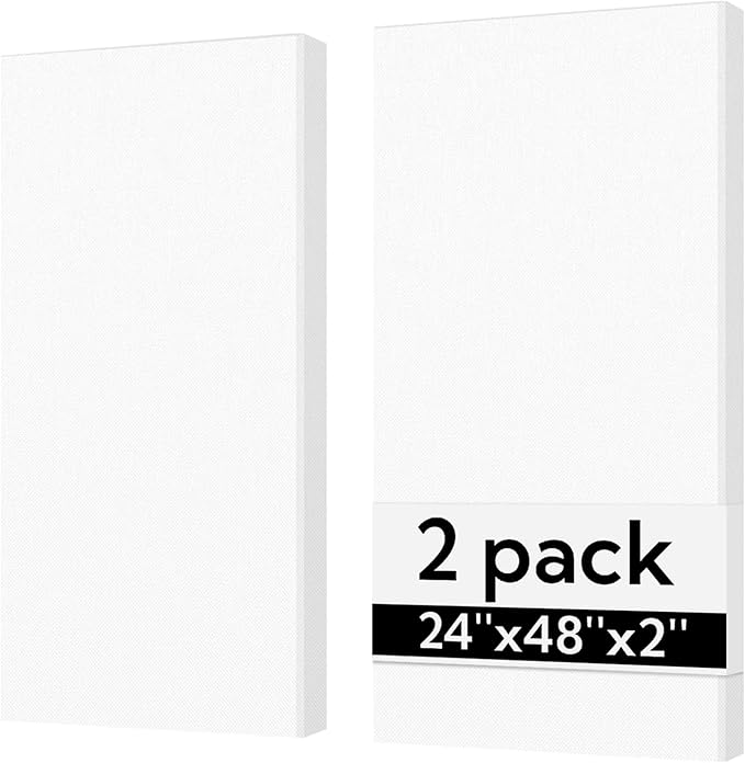 Olanglab Sound Absorbing Acoustic Wall Panels 2 Pack, Large Fabric Wrapped by Olanglab