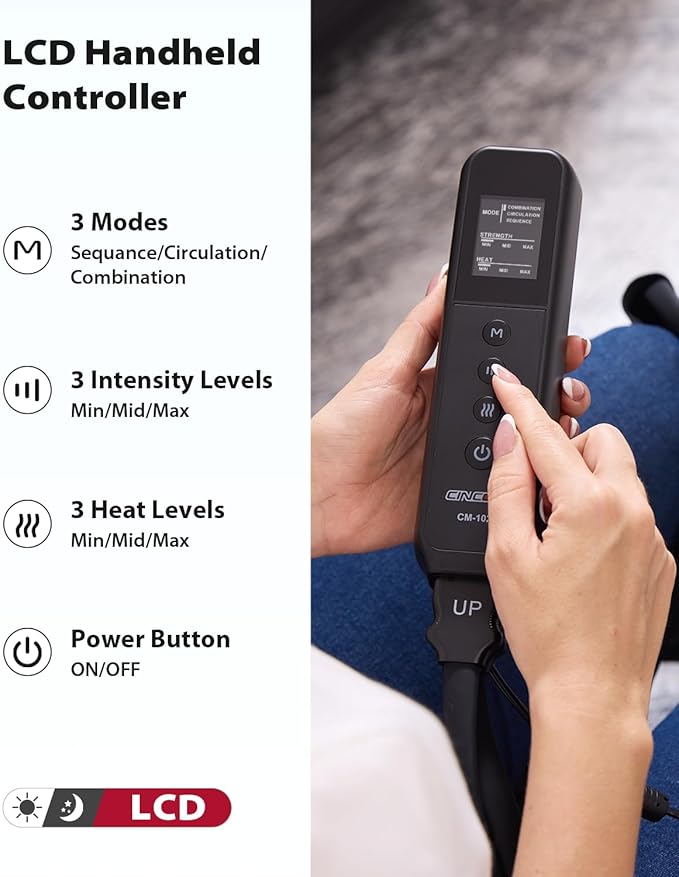 CINCOM Leg Massager with Heat and Compression - Image 3