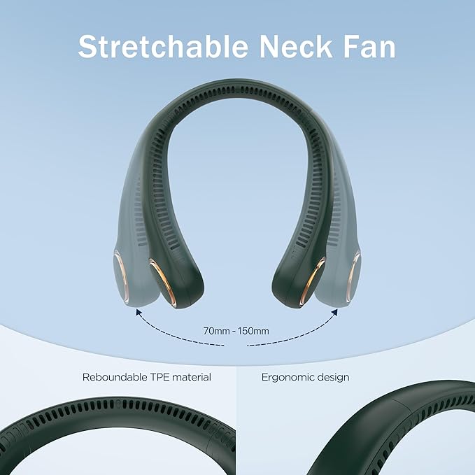Neck fan, Portable Fan with 5-17H Lifespan, 4000mAh Neck fan air conditioner - Image 5
