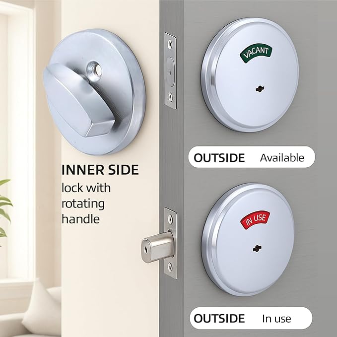 in-Use Vacant Commercial Bathroom Door Lock - Image 2