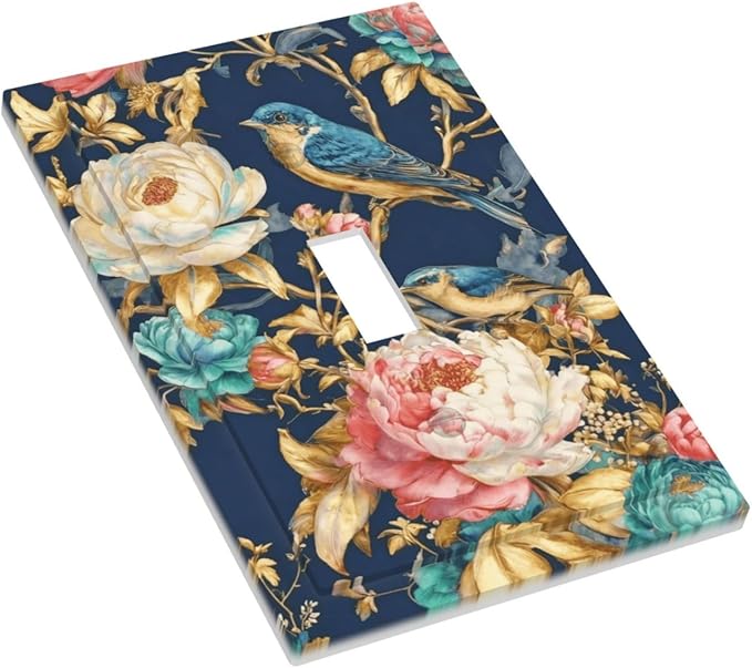 Bvtewkhz Floral Birds Morris 1 Gang Single Toggle Decorative Outlet Covers - Image 3