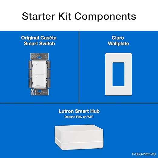 Lutron Caseta Original Smart Light Switch Kit w/ Wall Plate and Smart Hub - Image 10