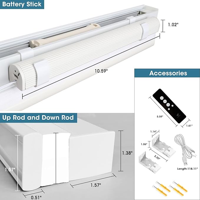 SmartWings Motorized Cellular Shades, Honeycomb Blinds Compatible - Image 9